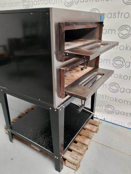 Piec do pizzy 2-komorowy GGF/Stalgast 781422 z podstawą