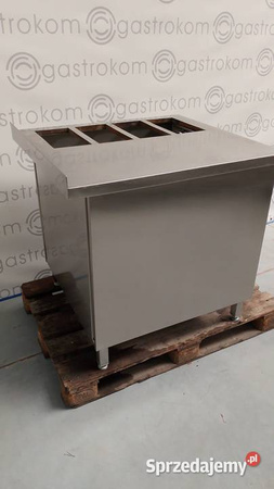 Stół roboczy ze stali nierdzewnej drzwi suwane 800x900