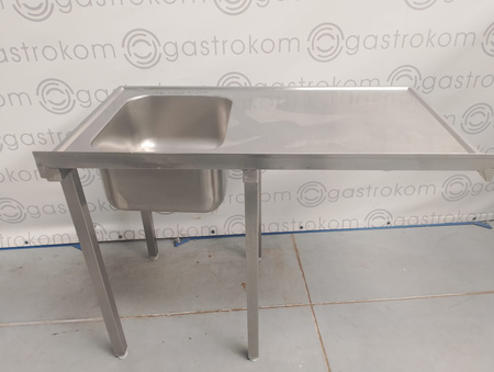 Stół ze zlewem-P i miejscem pod zmywarkę 120x70x85