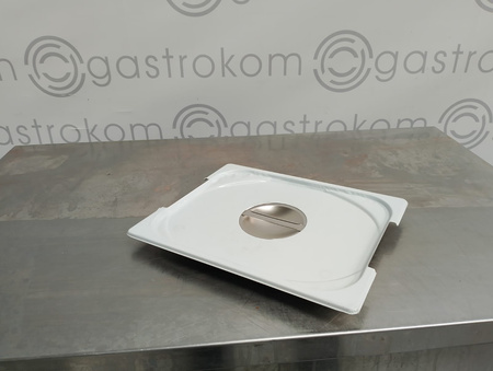 POKRYWKA GN 1/2 STALOWA Z WYCIĘCIEM