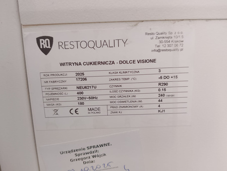 Witryna cukiernicza chłodnicza Dolce Visione Premium 1300