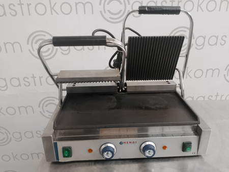 Kontakt grill podwójny Hendi 263808, dół gładki