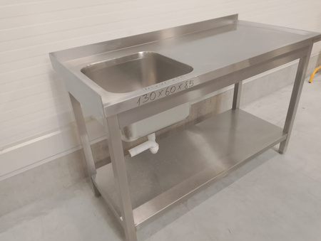 Stół ze zlewem L Rant T+L 130x60