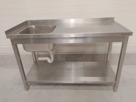 Stół ze zlewem L Rant T+L 130x60