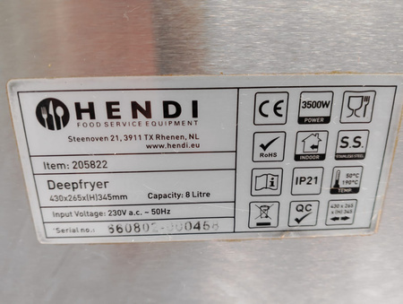 Frytkownica HENDI 8L – Model 205822