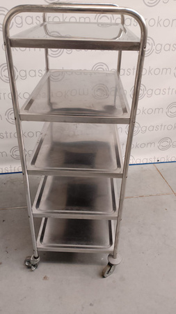 Wózek kelnerski 5-półkowy ze stali nierdzewnej