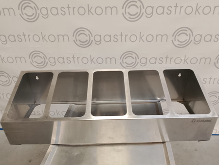Ekspozytor na 5 pojemników GN 1/4 stal nierdzewna