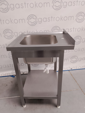 STÓŁ ZE ZLEWEM I PÓŁKĄ 60X60X85