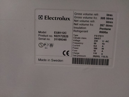 ZAMRAŻARKA ELECTROLUX EU8112C