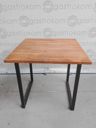 Stół z blatem drewnianym klejonym 80x80x77