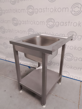 STÓŁ ZE ZLEWEM I PÓŁKĄ 60X60X85