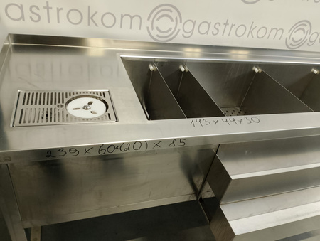 Stacja barmańska z ociekaczem 239x60+20x85