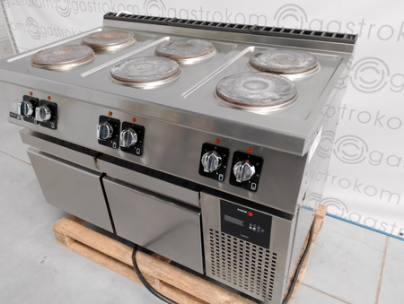 Kuchnia elektryczna nastawna 6x2,6 kW FAGOR C-E760 z podstawą chłodniczą