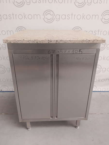 Stół roboczy drzwi skrzydłowe z blatem granitowym 77x57x104