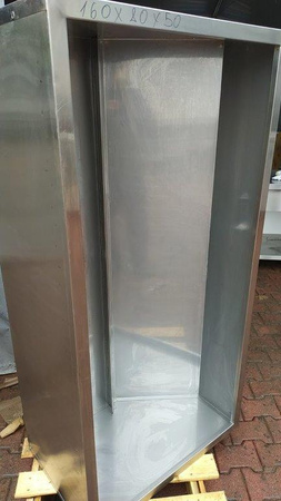 Okap przyścienny trapezowy 160x80x50 bez łapaczy