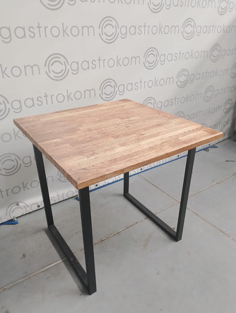 Stół z blatem drewnianym klejonym 80x80x77