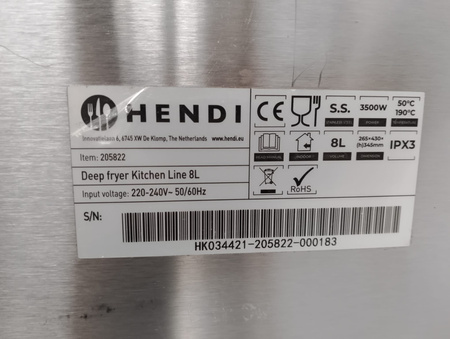 Frytownica Hendi 205822 bez pokrywki