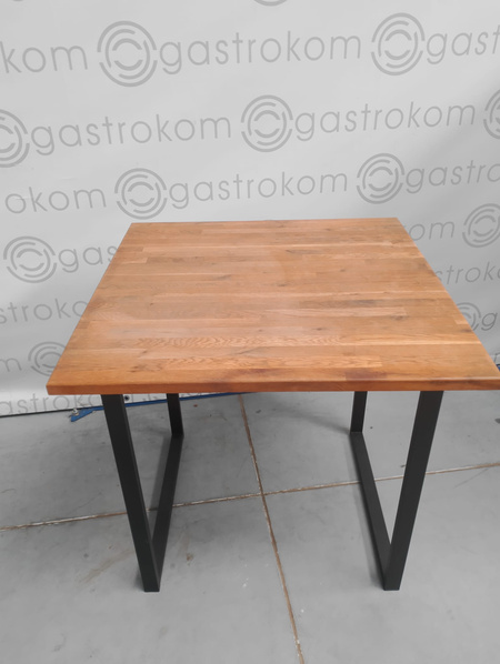 Stół z blatem drewnianym klejonym 80x80x77
