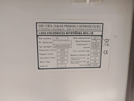 Lada chłodnicza Cebea Wch-1 1570x930