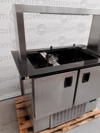 Stół chłodniczy sałatkowy z szybą 113x70 Plastmet