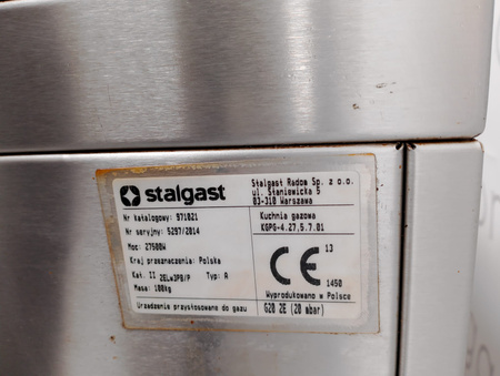 Kuchnia gazowa 4 palnikowa z piekarnikiem Stalgast