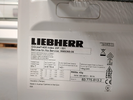Szafa mroźnicza podblatowa  Liebherr GGUesf 1405-20 143 l