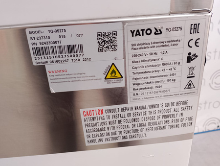 Stół chłodniczy do pizzy Yato YG-05275 90 cm