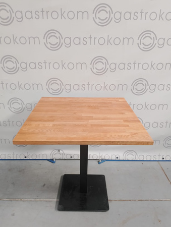 Stół z blatem drewnianym klejonym 75x75x75