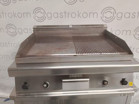 Płyta grillowa gazowa GICO, ryflowana/gładka, P/B