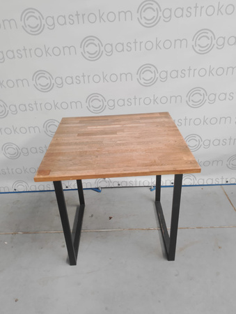 Stół z blatem drewnianym klejonym 80x80x77