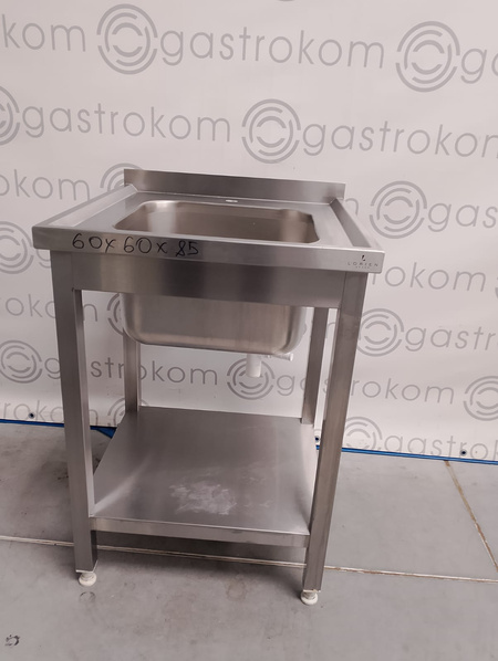 STÓŁ ZE ZLEWEM I PÓŁKĄ 60X60X85