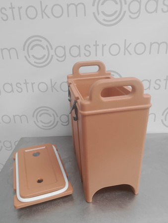 Termos na napoje z kranem Royal Catering 10011880 brązowy 18 l