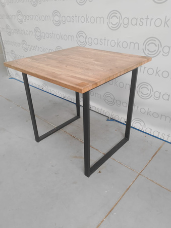 Stół z blatem drewnianym klejonym 80x80x77