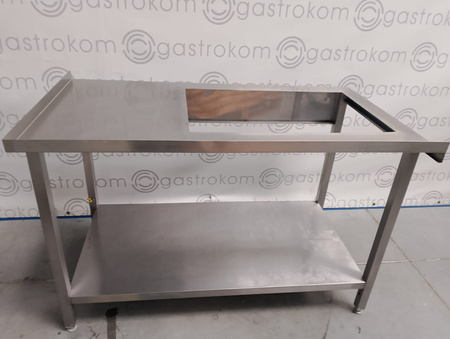 Stół z półką 136x77x85 z otworem na płytę indukcyjną