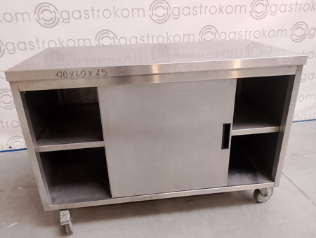 Stół ze stali nierdzewnej 120x60x85 centralny jezdny