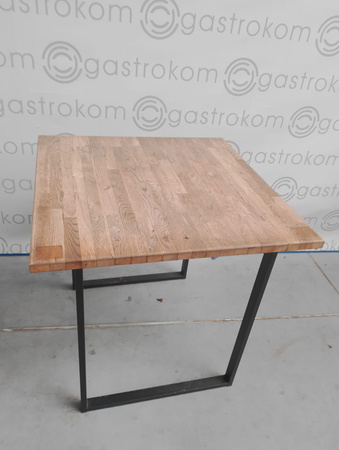 Stół z blatem drewnianym klejonym 80x80x77