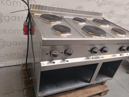 Kuchnia elektryczna 6 palnikowa na podstawie MBM E6A77
