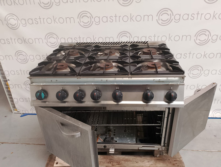 Kuchnia gazowa 6-palnikowa z piekarnikiem gazowym FAGOR
