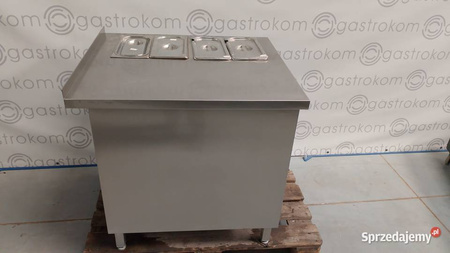 Stół roboczy ze stali nierdzewnej drzwi suwane 800x900