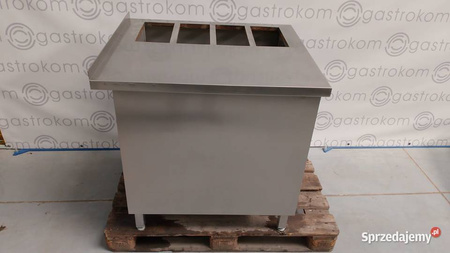 Stół roboczy ze stali nierdzewnej drzwi suwane 800x900