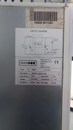 Szafa chłodnicza Redfox HR-600, biała, 570l