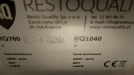 Szatkownica Resto Quality RQ780 z tarczami