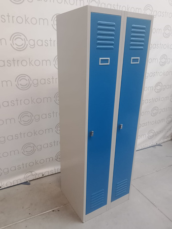 Szafka BHP podwójna (drzwi niebieskie) 60x50x180