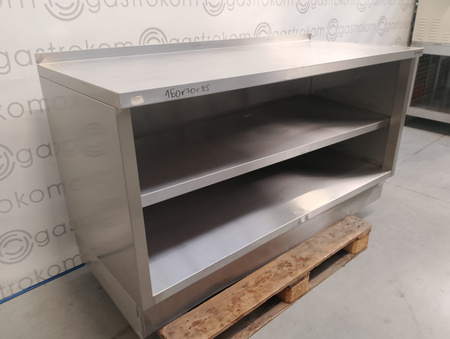 Stół przyścienny zabudowany z 2 półkami 160x70x85