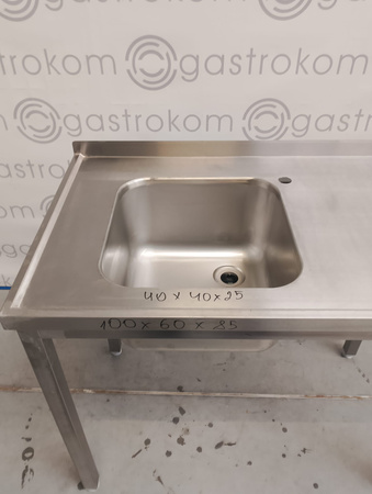 Stół ze zlewem 100x60