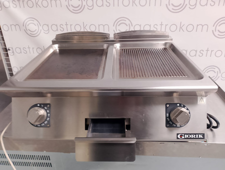 PŁYTA GRILLOWA PODWÓJNA GŁADKA/RYFLOWANA GIORIK NASTAWNA FME74TF