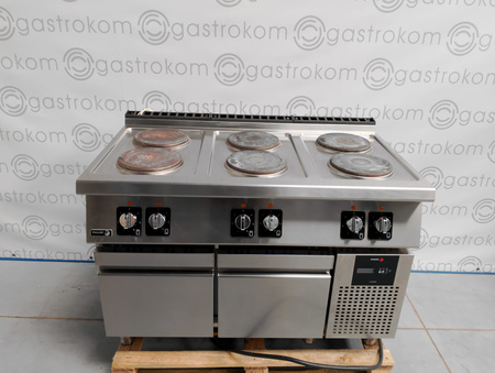 Kuchnia elektryczna nastawna 6x2,6 kW FAGOR C-E760 z podstawą chłodniczą