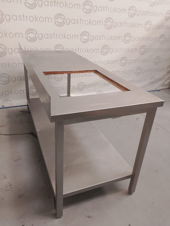 Stół z otworem na płytę grzewczą 182x70x85