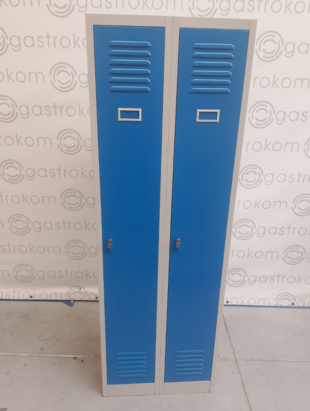 Szafka BHP podwójna (drzwi niebieskie) 60x50x180