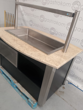 Bar chłodniczy sałatkowy jezdny z wanną chłodnicza 3x GN 1/1